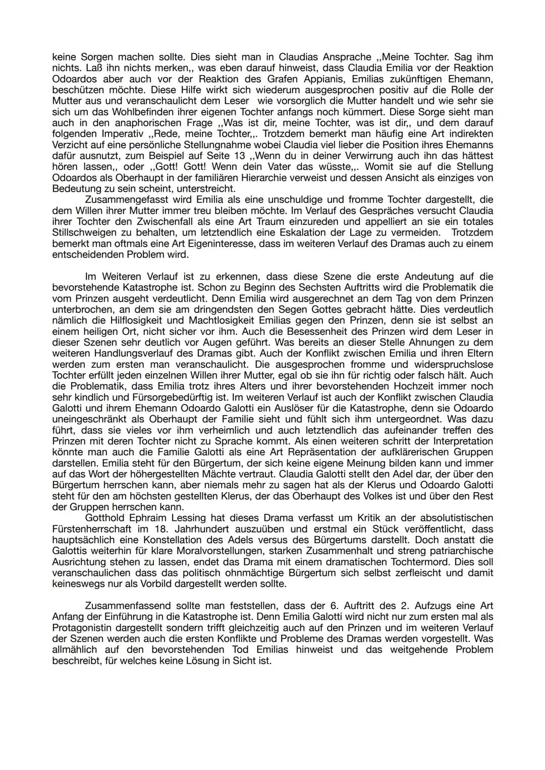 ANALYSE
2. AUFZUG / 6. AUFTRITT
Taruna Jung
Deutsch
Das bürgerliche Trauerspiel ,,Emilia Galotti,, dass 1722 von Gotthold Ephraim Lessing
pu