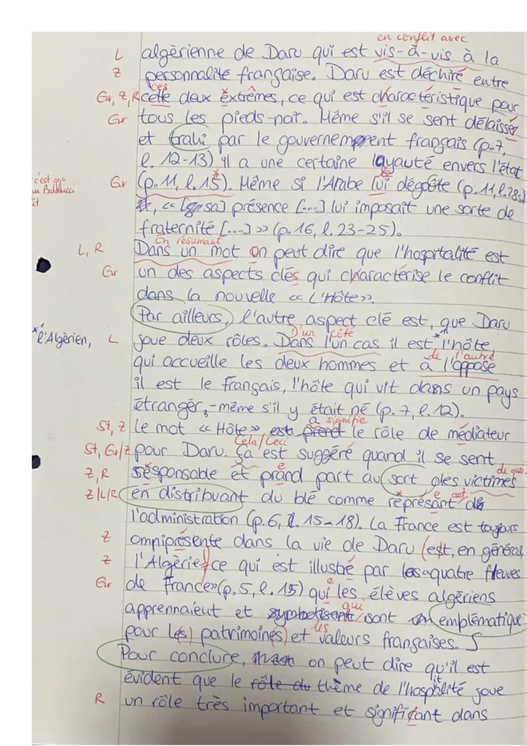 Interrogation nº 1
Nom :
: Josephine Pellegrino
1. Daru veut battre l'Arabe
parce qu'il le dégoûte.
2. Balducci s'est habitué à
attacher les