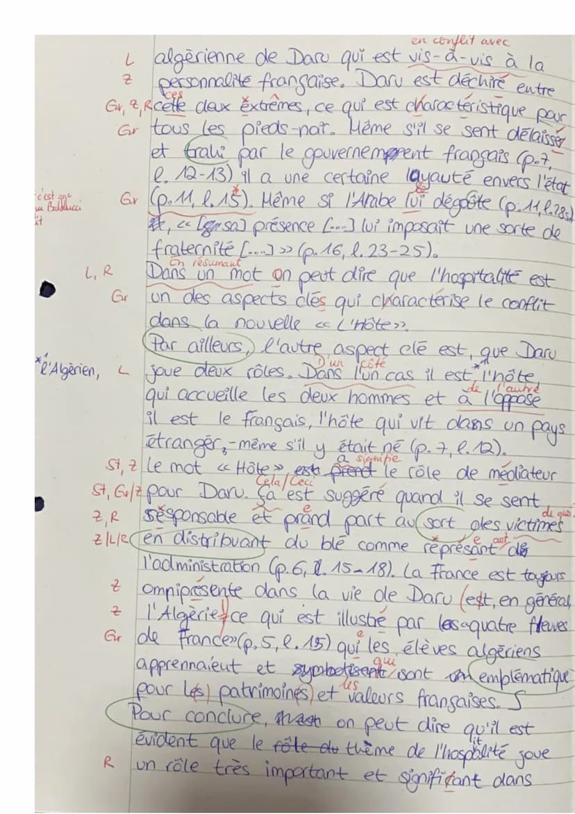 Interrogation nº 1
Nom :
: Josephine Pellegrino
1. Daru veut battre l'Arabe
parce qu'il le dégoûte.
2. Balducci s'est habitué à
attacher les