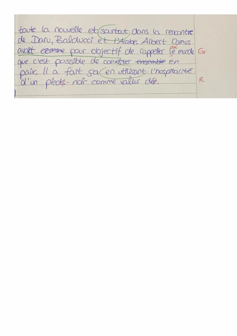 Interrogation nº 1
Nom :
: Josephine Pellegrino
1. Daru veut battre l'Arabe
parce qu'il le dégoûte.
2. Balducci s'est habitué à
attacher les