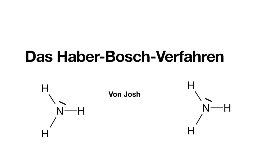 Haber-Bosch-Verfahren/ Ammoniaksynthese Referat 