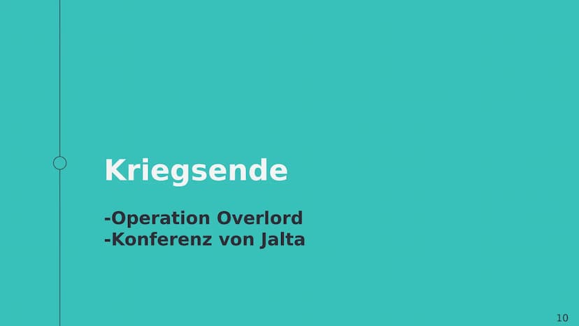Der Zweite
Weltkrieg
P • Gliederung
O
Vorbereitung
-Vierjahresplan
Verlauf
-Überfall auf Polen
-Westfeldzug
-Luftschlacht um England
-Kriegs