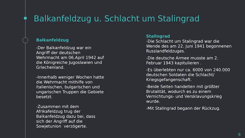 Der Zweite
Weltkrieg
P • Gliederung
O
Vorbereitung
-Vierjahresplan
Verlauf
-Überfall auf Polen
-Westfeldzug
-Luftschlacht um England
-Kriegs