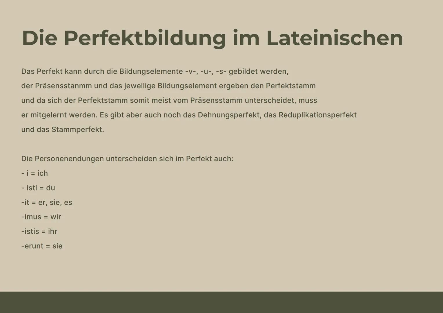 Das Perfekt
Grammatik der Lektion 11 Das Perfekt im Deutschen
- eine im Präsens gebeugte Form von haben/sein + das
Partizip II des Vollverbs