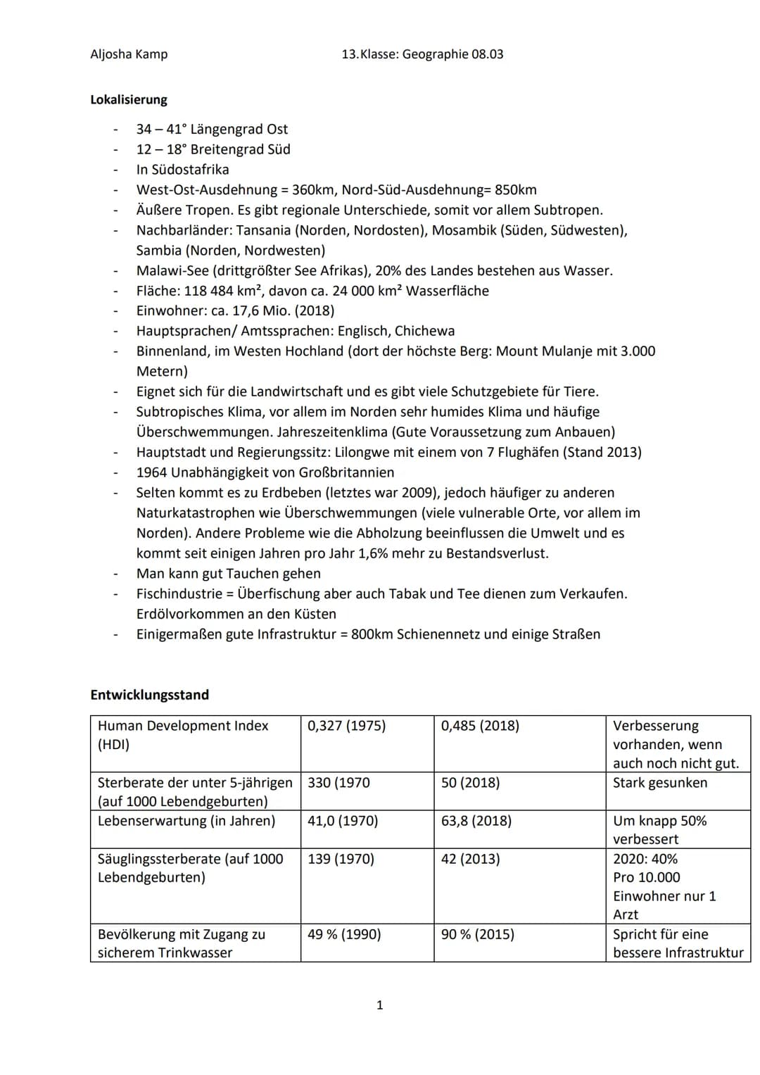 Aljosha Kamp
Lokalisierung
-
34-41° Längengrad Ost
12-18° Breitengrad Süd
In Südostafrika
West-Ost-Ausdehnung = 360km, Nord-Süd-Ausdehnung= 