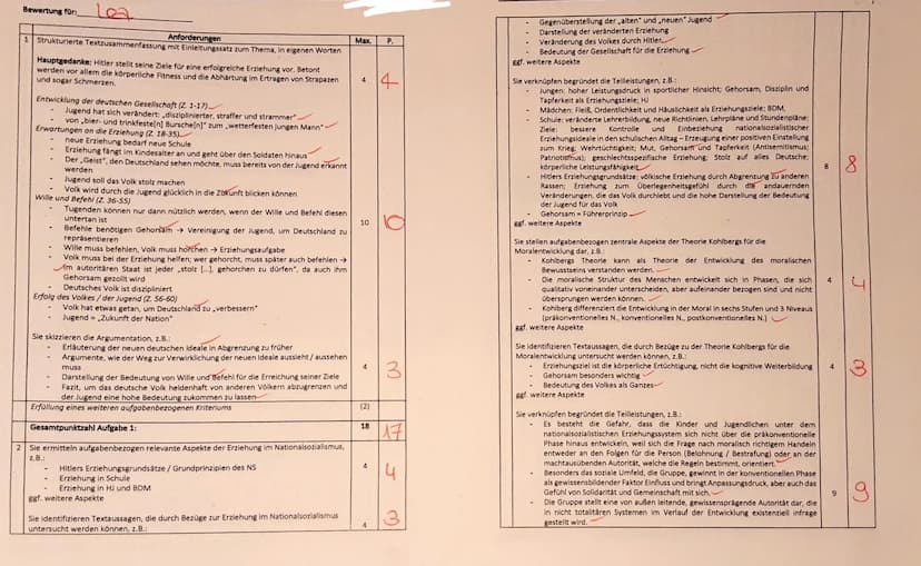 Pädagogibblausur ir. 1
1.1 Bei dem worliegenden Text handelt
es sich um eine
Rede Adolf Hitlers,
welde er in
Nürnberg 1935 am Reichspartei-
