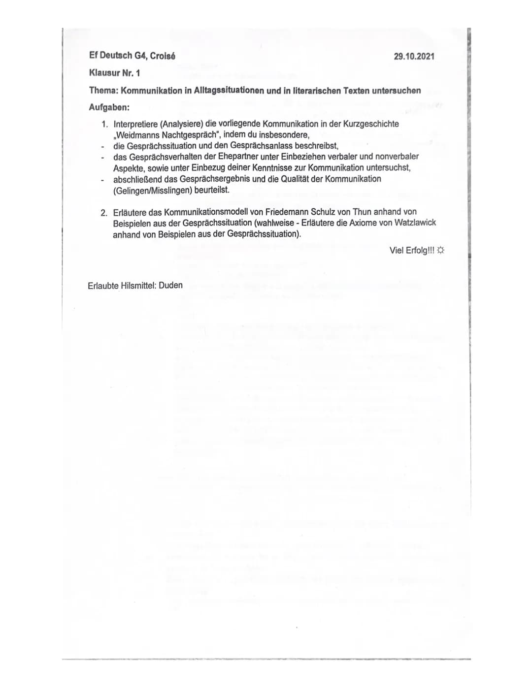 D
Dilara Bozkan
In der kurzgeschichte, Weidmanns 29.10.2021
Nachtgespräche von Martin
Suler, veröffentlicht " 2002
geht es um ein Ehepaar, d