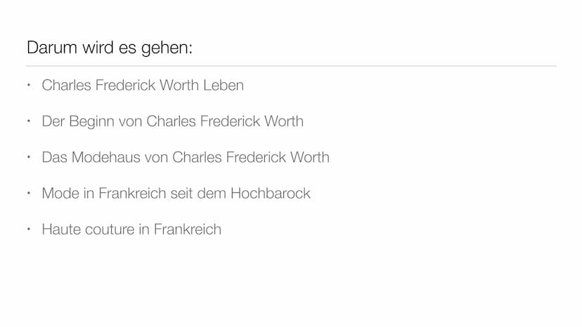 Mode und ihre Entstehung in Frankreich
es
adieux).
1 Mode und ihre Entstehung in Frankreich
es
adieux).
1 Darum wird es gehen:
●
●
●
●
●
Cha