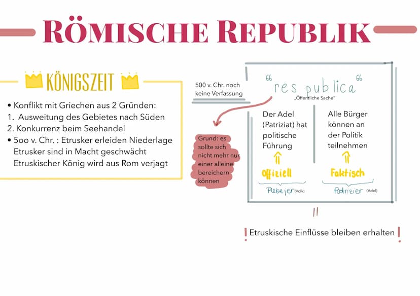 -Themen Geschichte
• Römische Republik
Römische Verfassung (S.51 nach Sulla)
• Ständekämpfe (Plebejer & Patrizier)
• Prinzipat unter Augustu