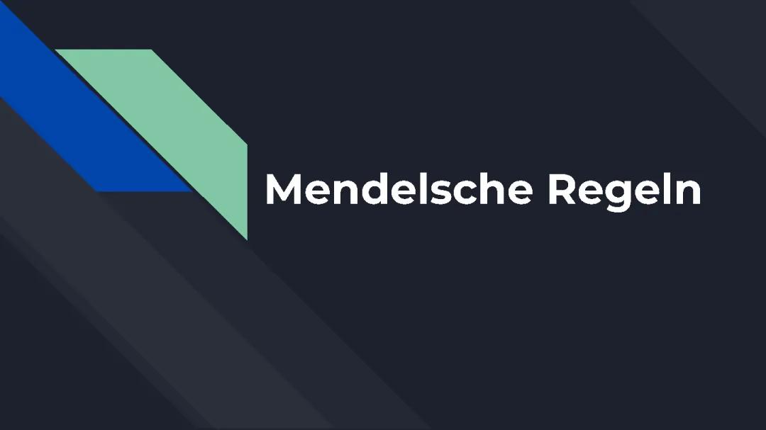 Mendelsche Regeln einfach erklärt: 1., 2. und 3. Regel für Kinder