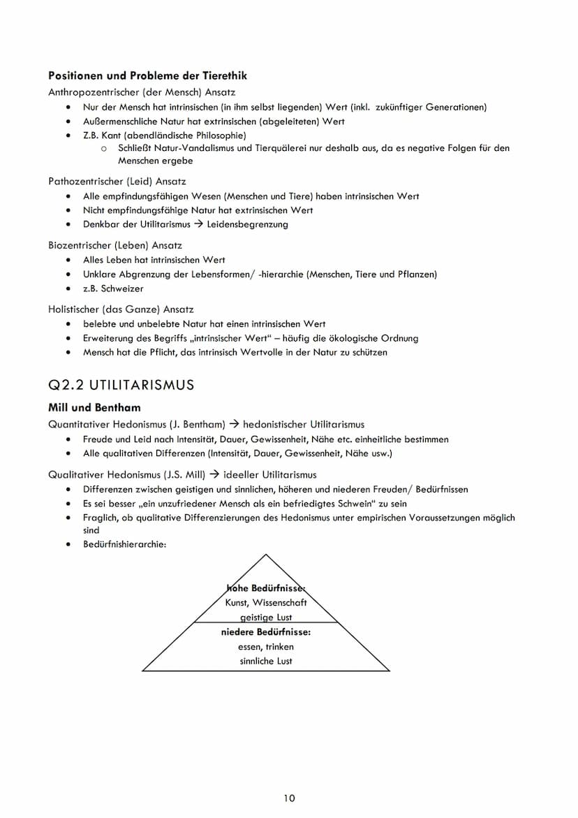 Ethik
Q1.1 ANTHROPOLOGISCHE GRUNDPOSITIONEN:
MENSCHENBILDER
Doppelnatur des Menschen: Vernunft- und Triebwesen (Freud und Kant)
Doppelwesen 