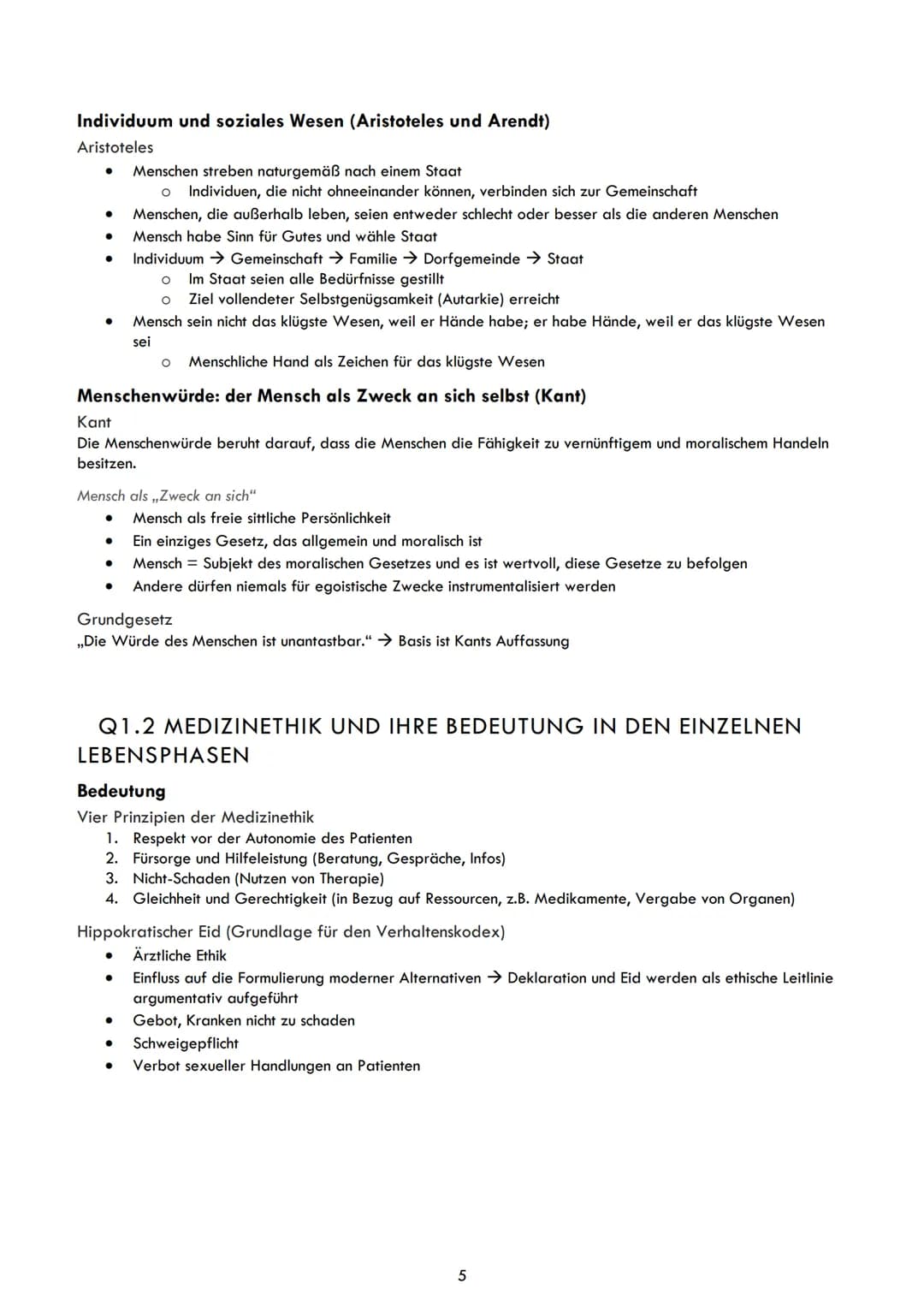 Ethik
Q1.1 ANTHROPOLOGISCHE GRUNDPOSITIONEN:
MENSCHENBILDER
Doppelnatur des Menschen: Vernunft- und Triebwesen (Freud und Kant)
Doppelwesen 