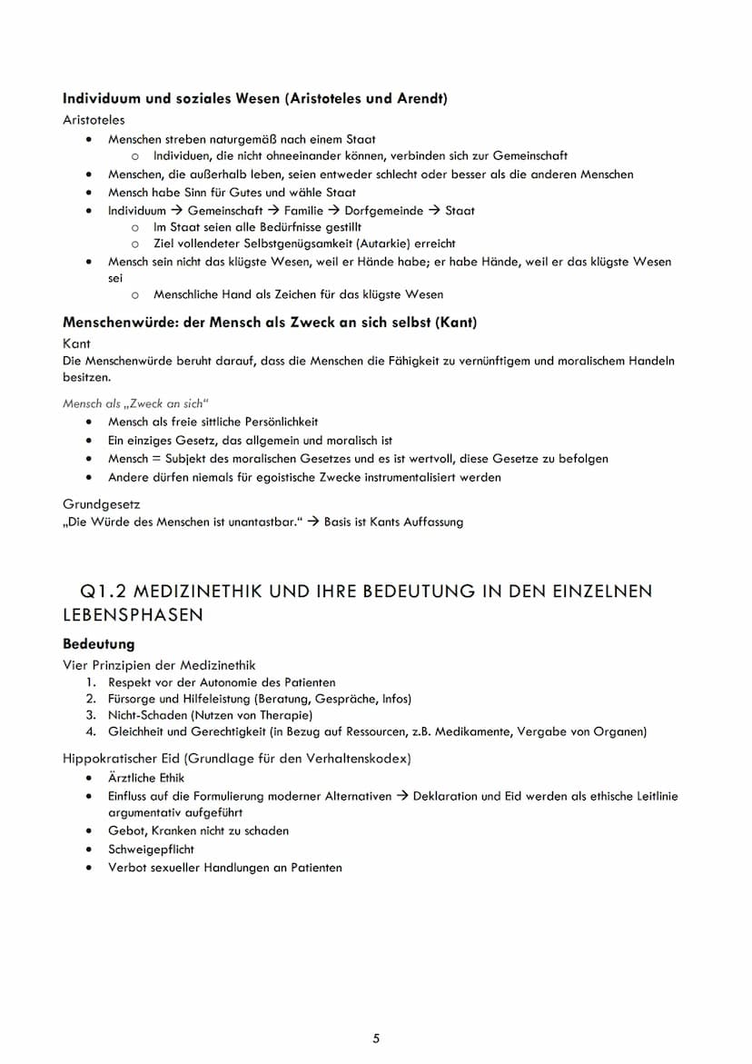 Ethik
Q1.1 ANTHROPOLOGISCHE GRUNDPOSITIONEN:
MENSCHENBILDER
Doppelnatur des Menschen: Vernunft- und Triebwesen (Freud und Kant)
Doppelwesen 