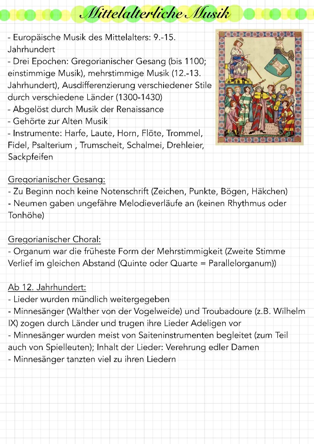 Musik im Mittelalter