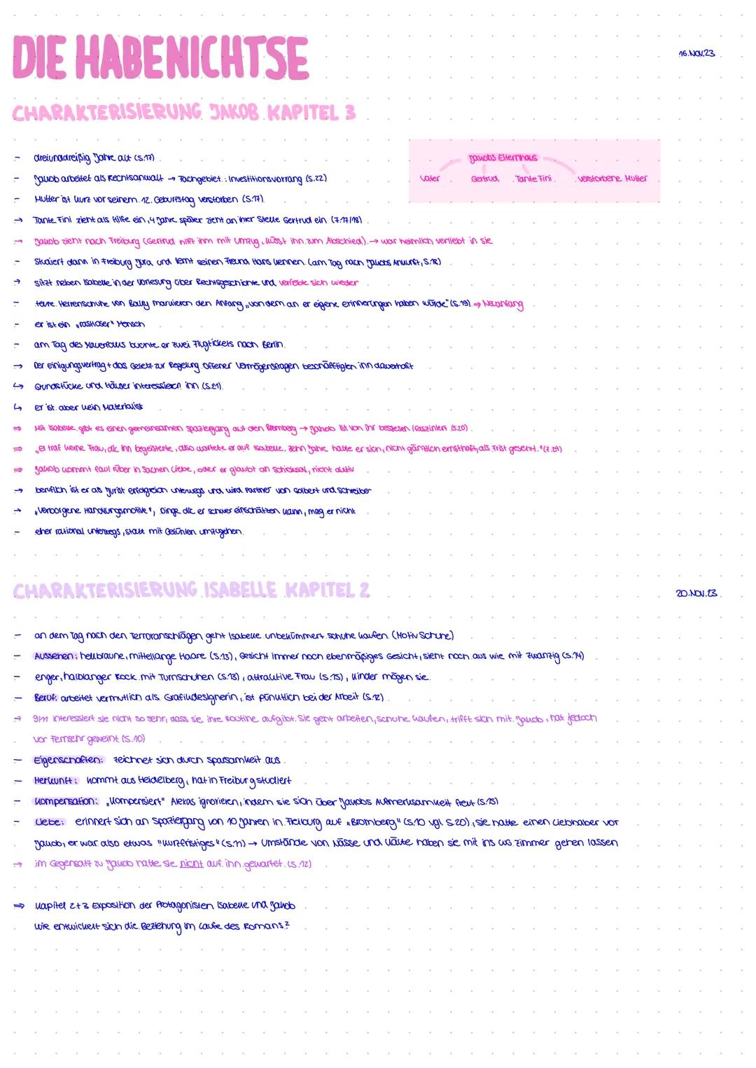DIE HABENICHTSE
CHARAKTERISIERUNG JAKOB KAPITEL 3
→
S
4
⇒
→
→
dreiunddreißig Jahre alt (S.17)
Jausb arbeitet als Rechtsanwalt → Pachgebiet: 