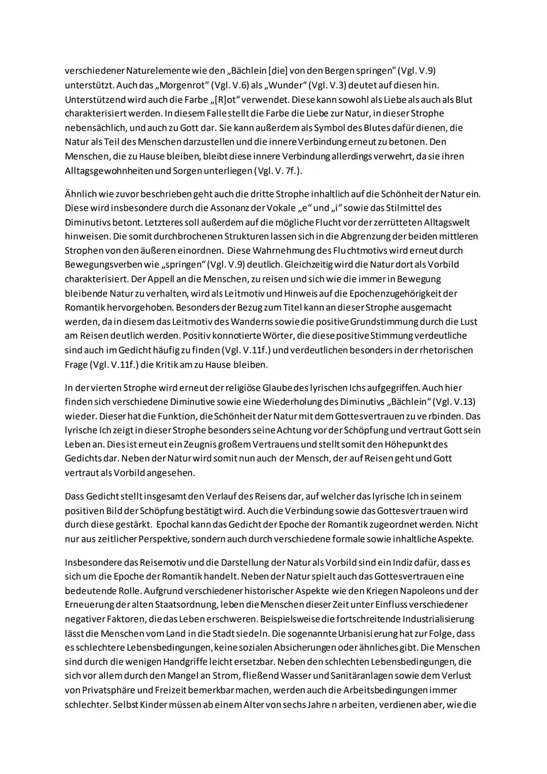 ,,Der frohe Wandersmann" (Joseph von Eichendorff)
Das Gedicht,,Der frohe Wandersmann" von Joseph von Eichendorff aus dem Jahre 1823 lässt si