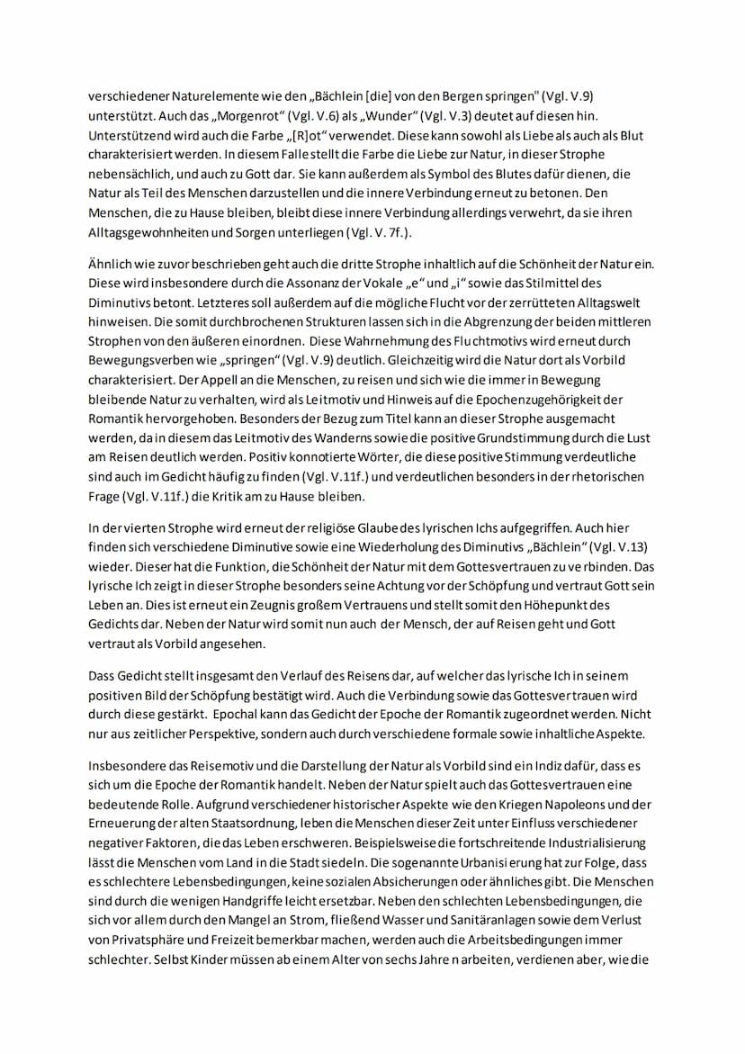 ,,Der frohe Wandersmann" (Joseph von Eichendorff)
Das Gedicht,,Der frohe Wandersmann" von Joseph von Eichendorff aus dem Jahre 1823 lässt si