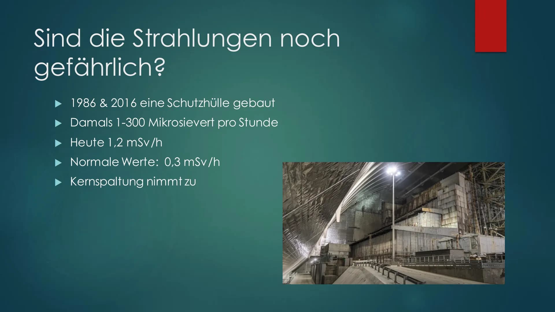 Tschernobyl
NUKLEARKATASTROPHE - 1986 Gliederung
▶
Nuklearkatastrophe
▸ Wie haben die Menschen reagiert?
► Folgen
▸ Wie sieht es heute aus?
