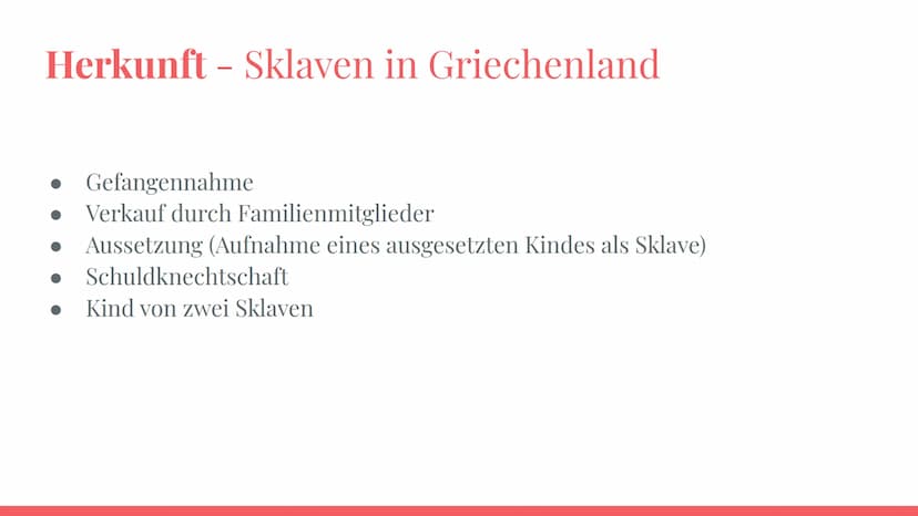 Die Sklaverei in
der Antike und
Moderne Definition Sklaverei
Gliederung
Leitfrage
Die Sklaverei in der griechischen
Antike
Die Sklaverei in 