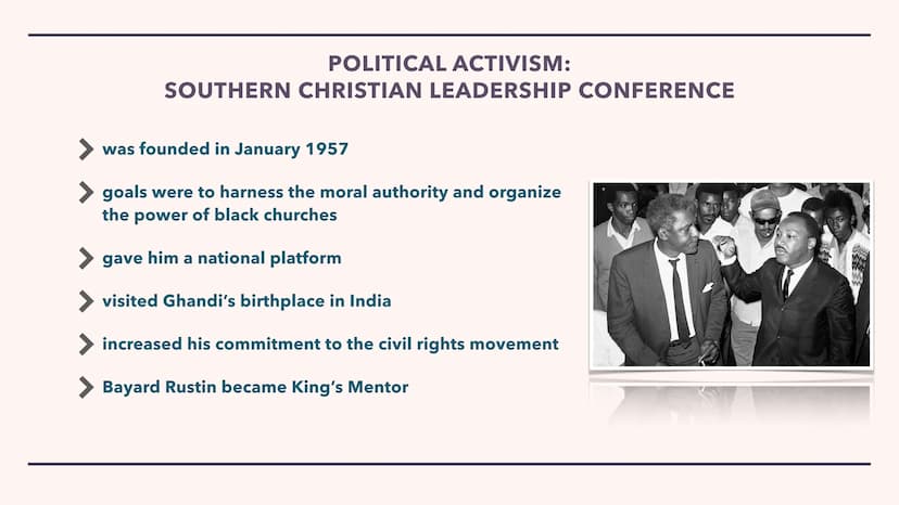 MARTIN LUTHER KING JR. Biography
Education
Spiritual Development
Politcal Activism
STRUCTURE
> King's Dream
Has King's Dream come true?
Sour