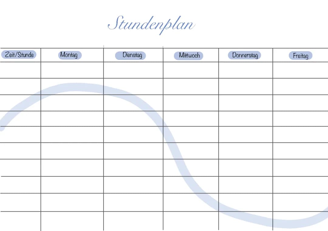 Stundenplan zum Ausdrucken PDF - Coole Vorlagen für Jungs und Mädchen