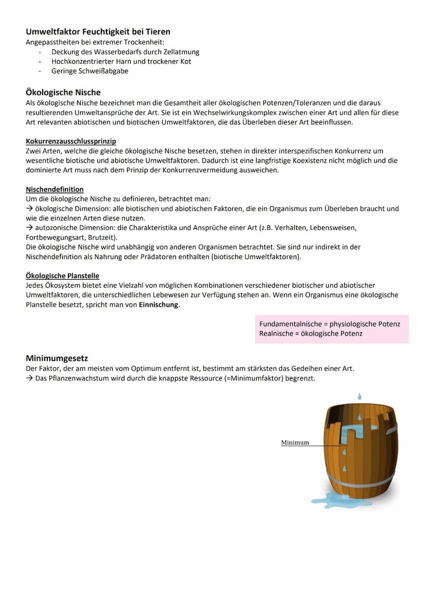 Umweltfaktoren und ökologische Potenz
Grundbegriffe der Ökologie
Definition
Begriff
Ökologie
Biosphäre
Ökosystem
Biozönose
Biotop
Umweltfakt