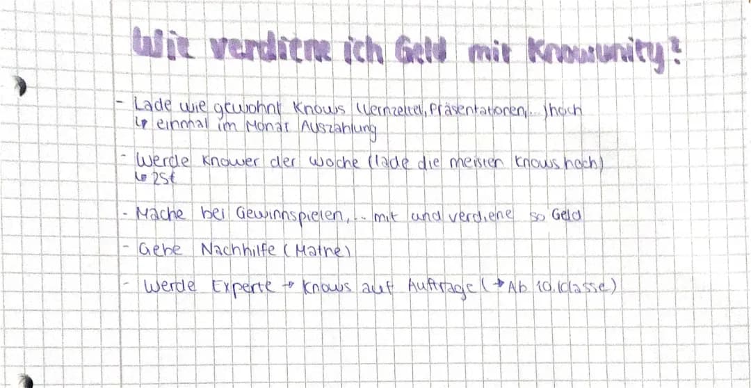 Mit Knowunity und Lernzetteln Geld verdienen - Tipps und Erfahrungen