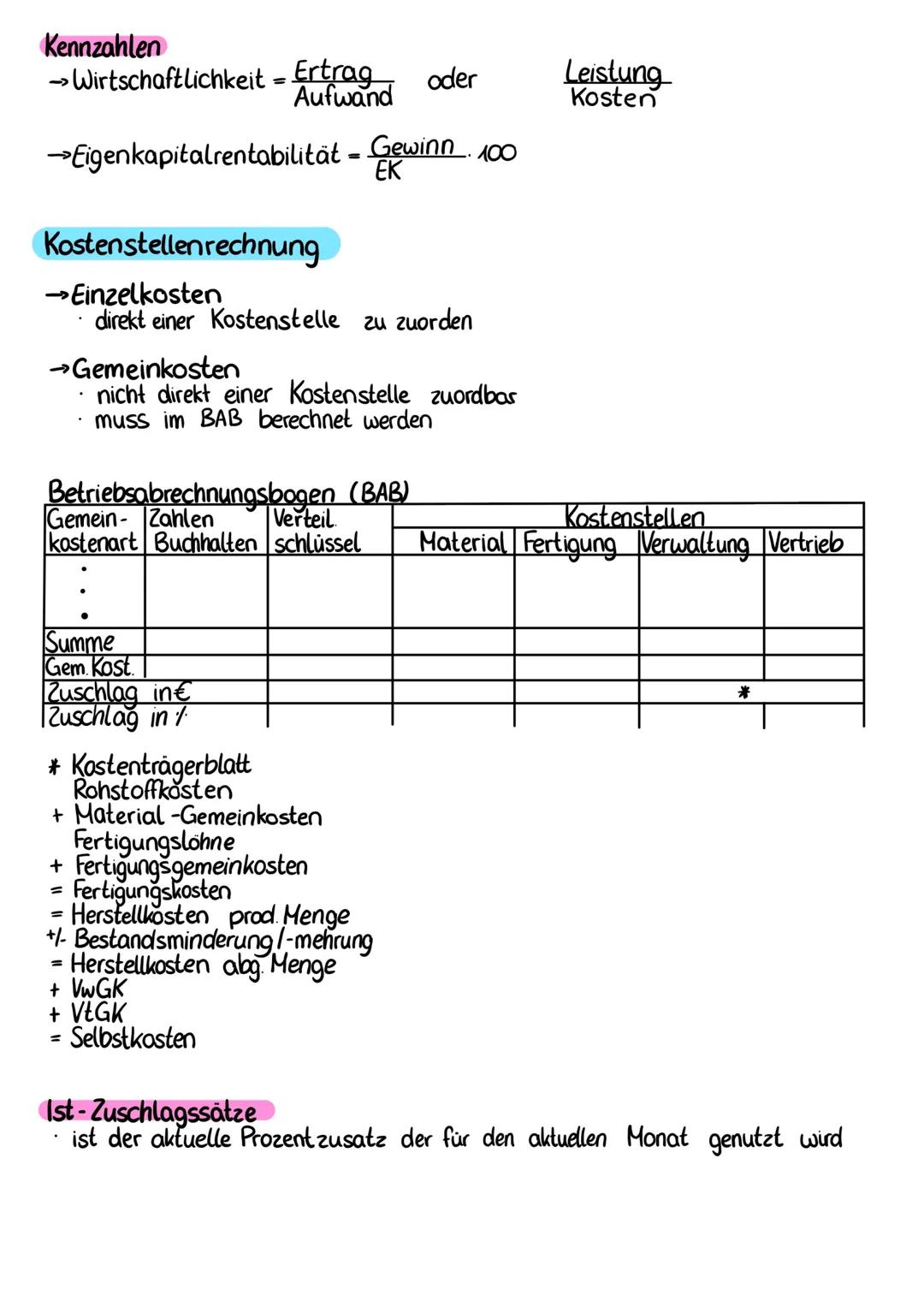 Kennzahlen der Wirtschaftlichkeit
Rentabilität > Verzinsung des eingesetzten Kapitals
immer in angegeben
EK-Rentabilität
dient zur Beurteilu