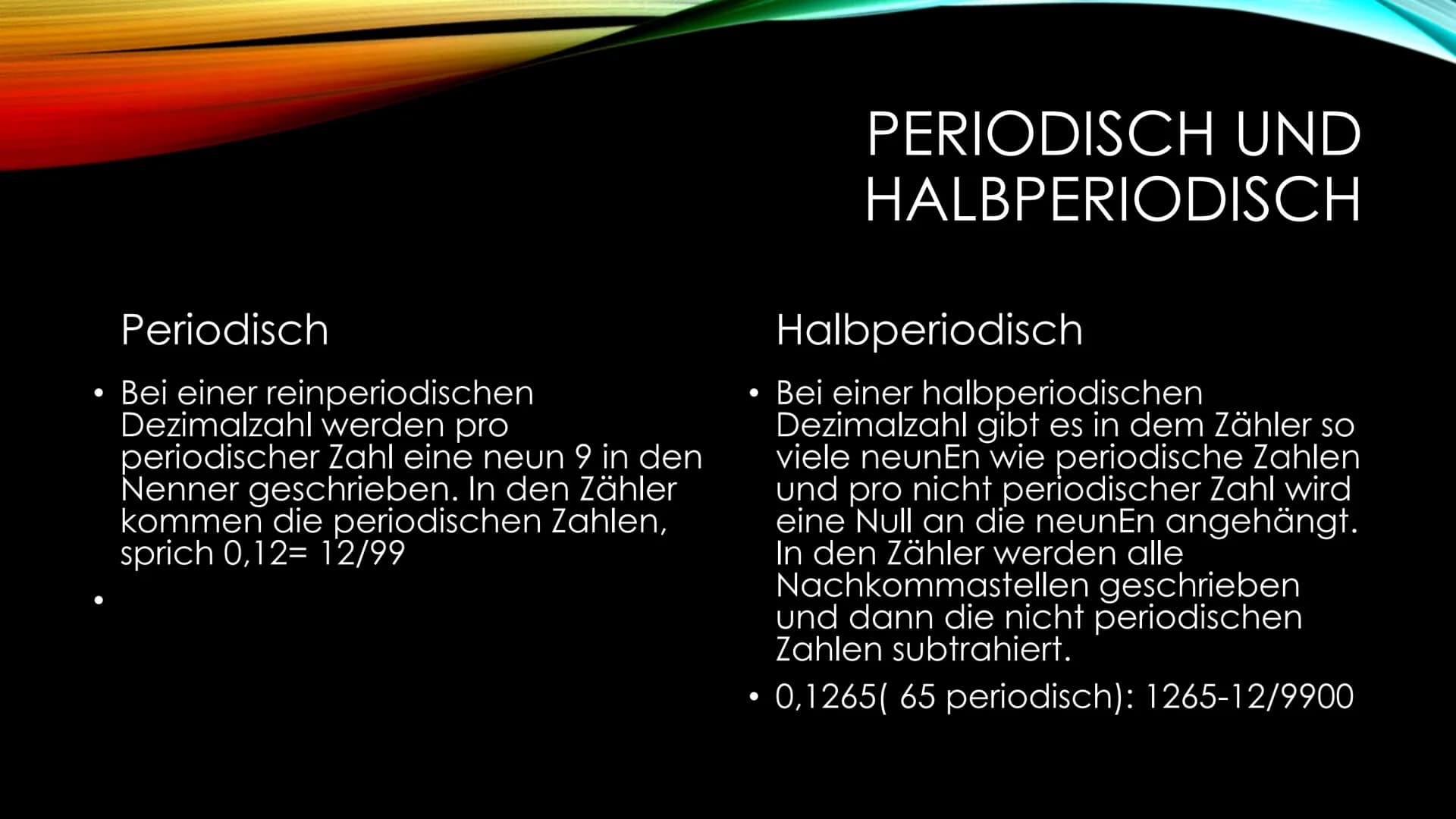 BRUCHSCHREIBWEISE
Von Dezimalzahl zu Bruch und von Bruch zu Dezimalzahl DEZIMALZAHL ZU BRUCH
• Normal: Bei einer Dezimalzahl werden die Nach