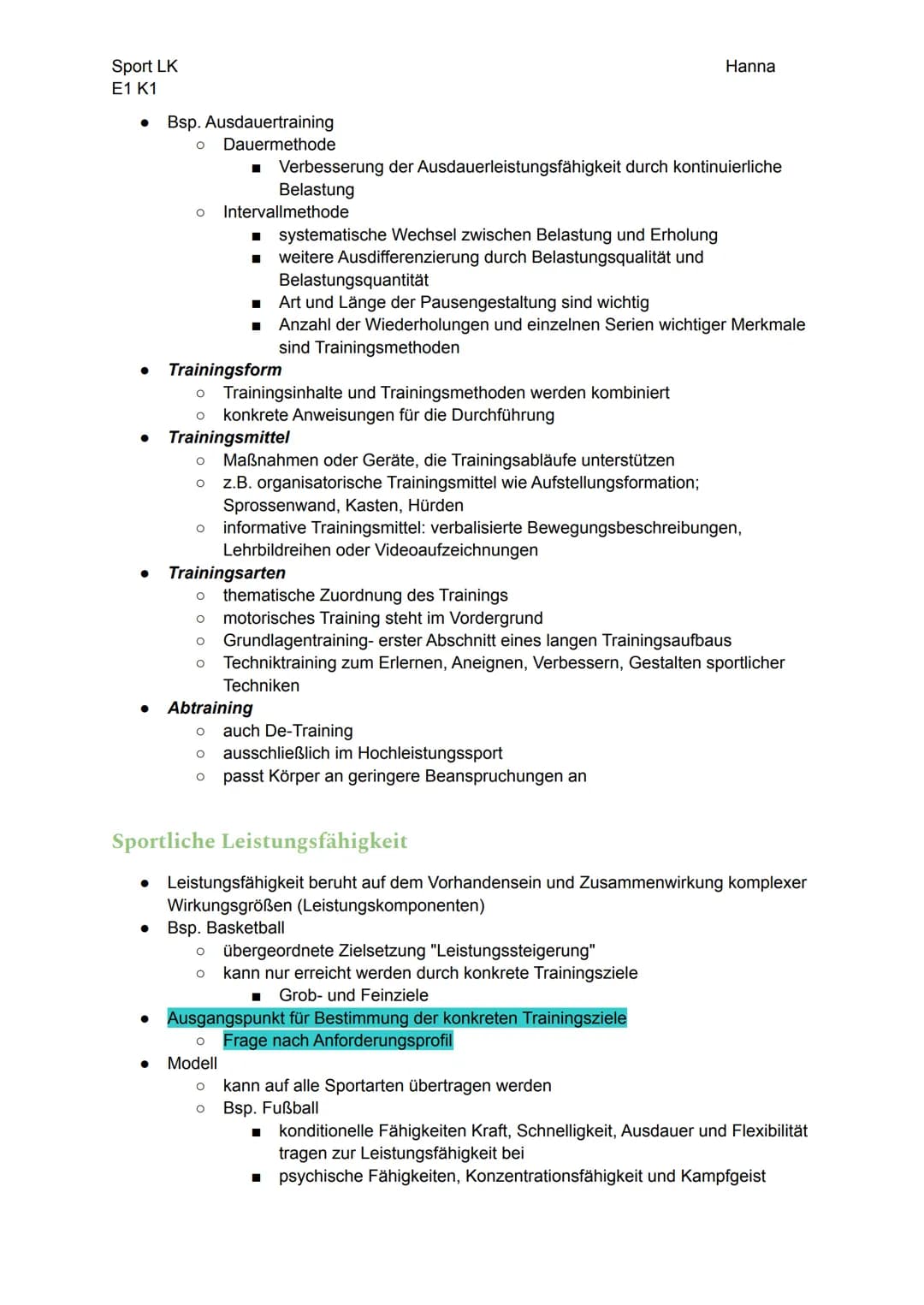 
<p>Die Trainingslehre ist eine systematische Sammlung allgemeiner Aussagen zum Training, die sich auf unterschiedliche Quellen beziehen, wi