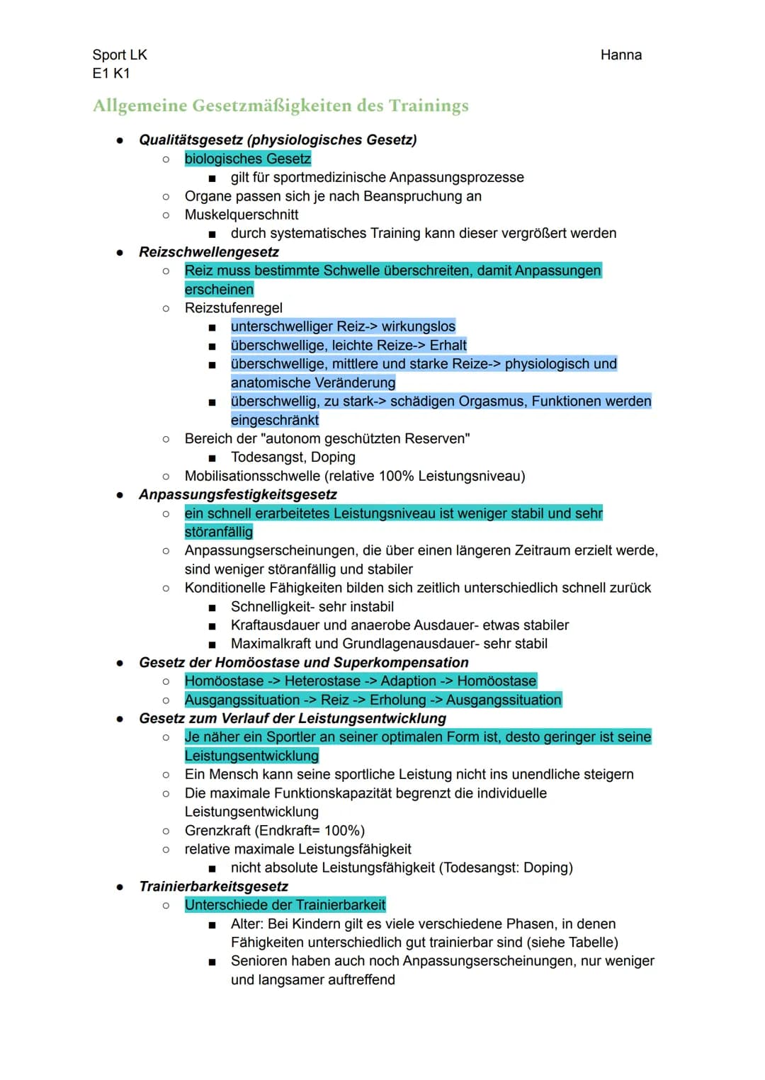 
<p>Die Trainingslehre ist eine systematische Sammlung allgemeiner Aussagen zum Training, die sich auf unterschiedliche Quellen beziehen, wi