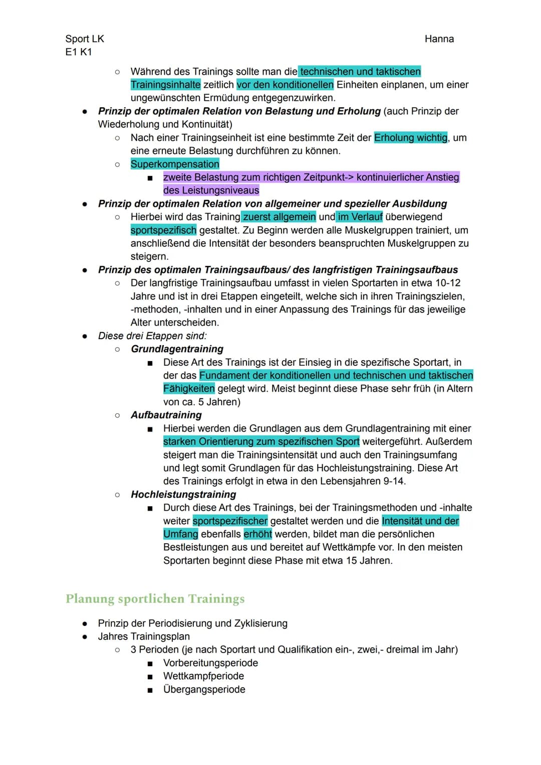 
<p>Die Trainingslehre ist eine systematische Sammlung allgemeiner Aussagen zum Training, die sich auf unterschiedliche Quellen beziehen, wi