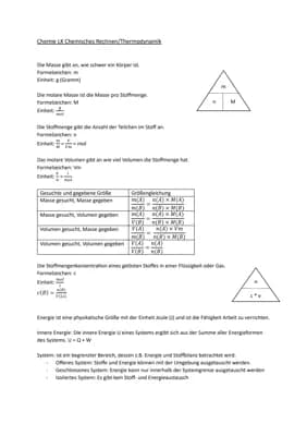 Know Chemie LK Chemisches Rechnen und Thermodynamik 1. Semester thumbnail
