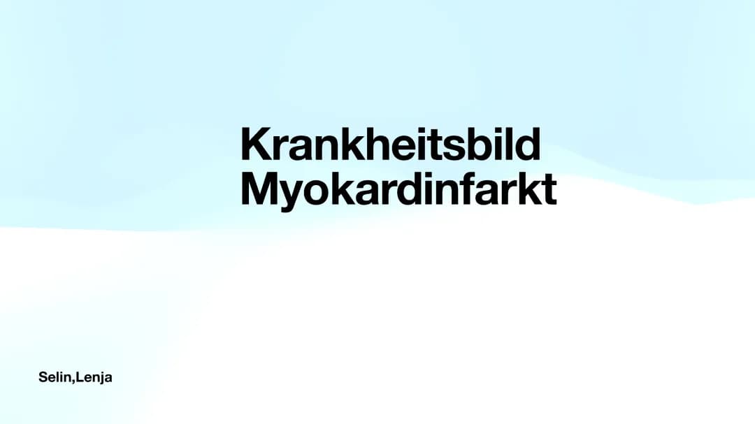 Krankheitsbild Herzinfarkt 