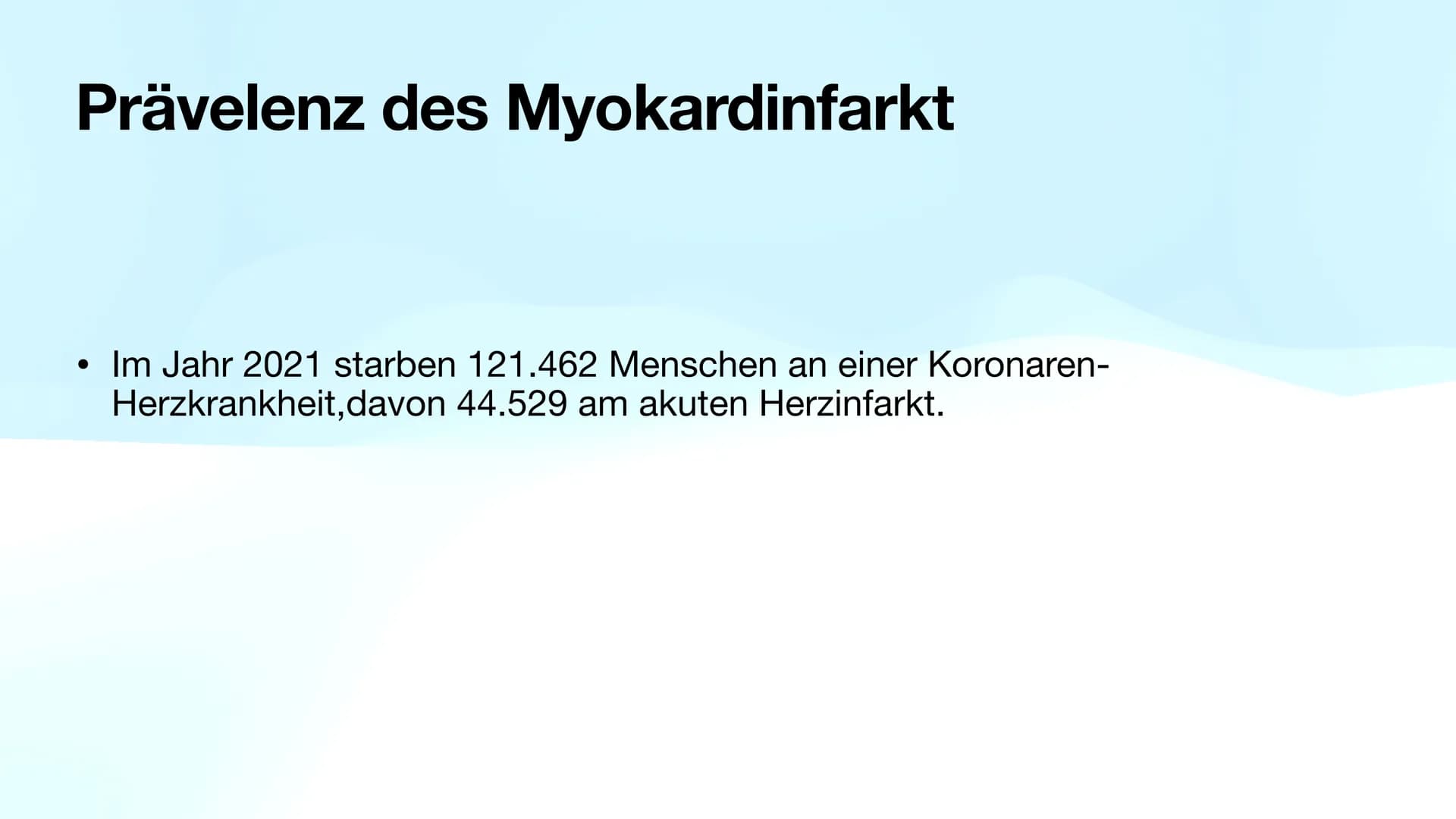 Selin, Lenja
Krankheitsbild
Myokardinfarkt Myokardinfarkt
Inhalt
Definition ,,Myokardinfarkt"
Prävelenz
Ursachen & Risikofaktoren
Pathogenes