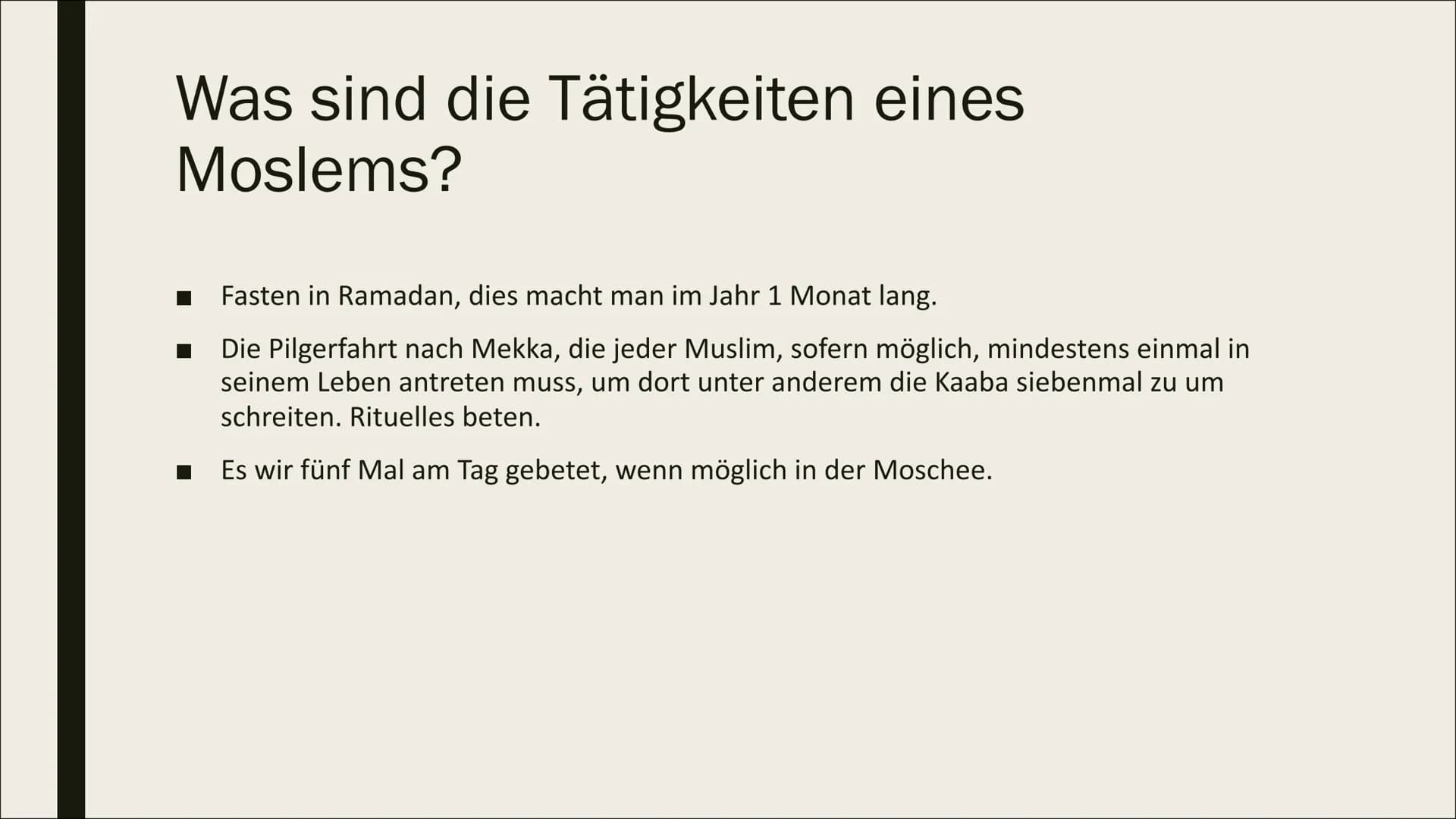 7770
ISLAM
Edu,Calvin, Aiden, Leonita, Juline
Religion
Fr.Müller
10WE2 Inhaltsverzeichnis:
■
Was ist Islam?
Wann ist die Religion entstanden