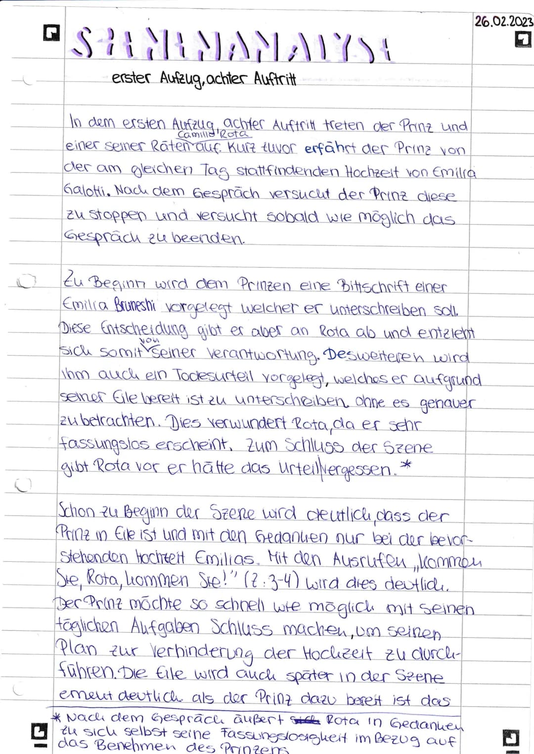 SZENENANALYSE
Aufbau:
4 Einleitling #
Traverspiel
-Basissatz (Autor, Art des Dramas, Titel der Szene, auftretende Figuren, Erscheinungsjahr

