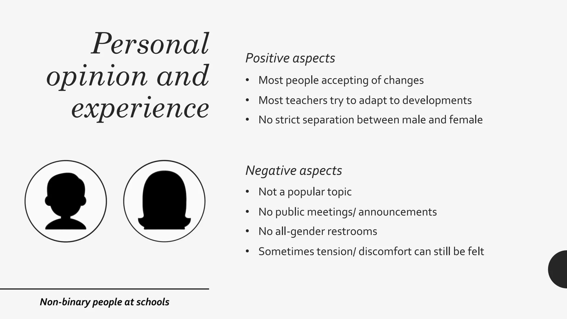 DIFFERENT
CONCEPTS
OF GENDER
AND SEX General concept
Typical sexes and Intersex
• Gender identity
Non-binary and transgender identity
Improv