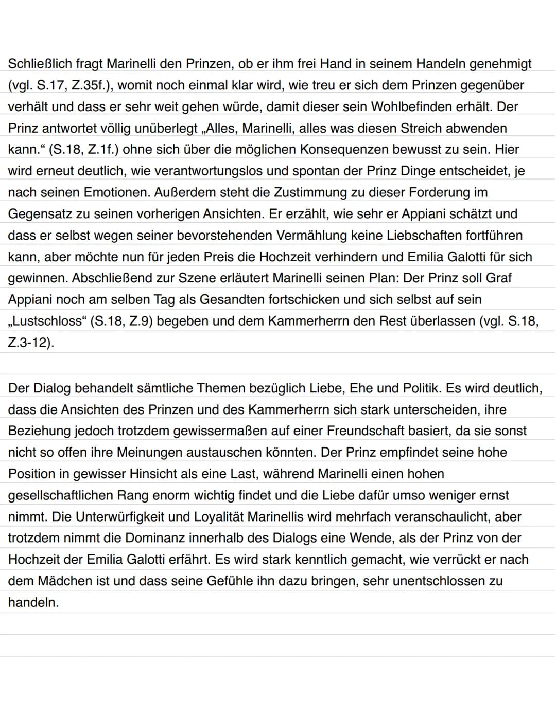 Dialoganalyse Aufzug 1, Auftritt 6
I,
Nadine
Schneider
Das Drama „Emilia Galotti" von Gotthold Ephraim Lessing aus dem Jahre 1772 ist eine
T