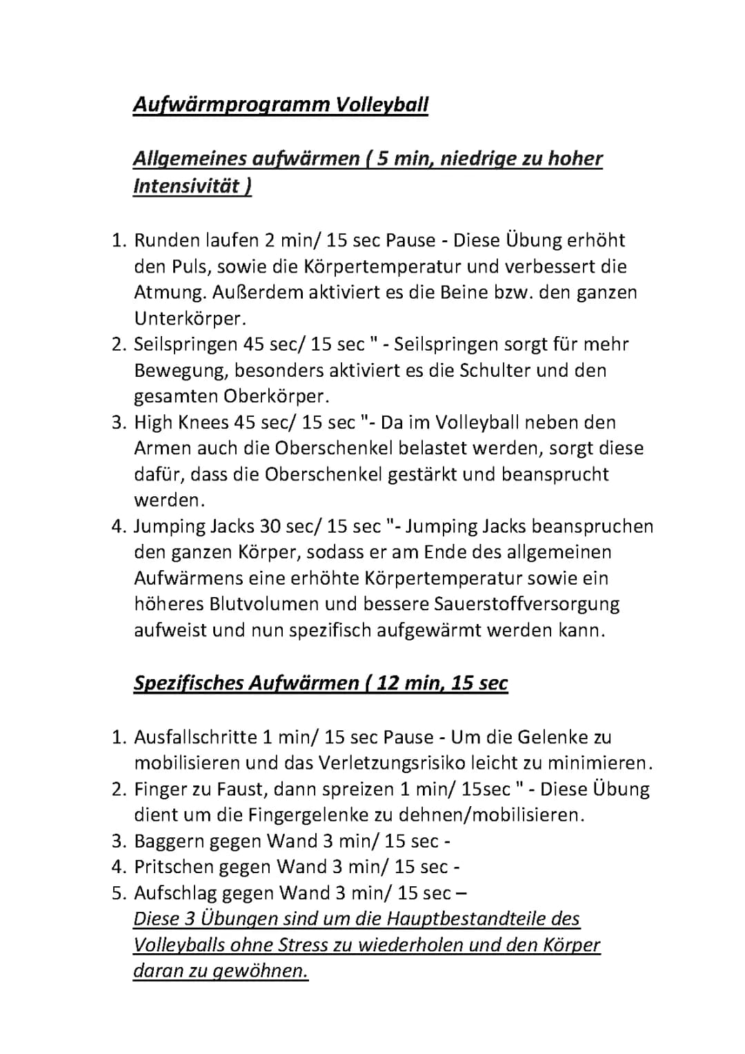 Lustige Aufwärmübungen für Volleyball - PDF & Spiele für Anfänger und Kinder
