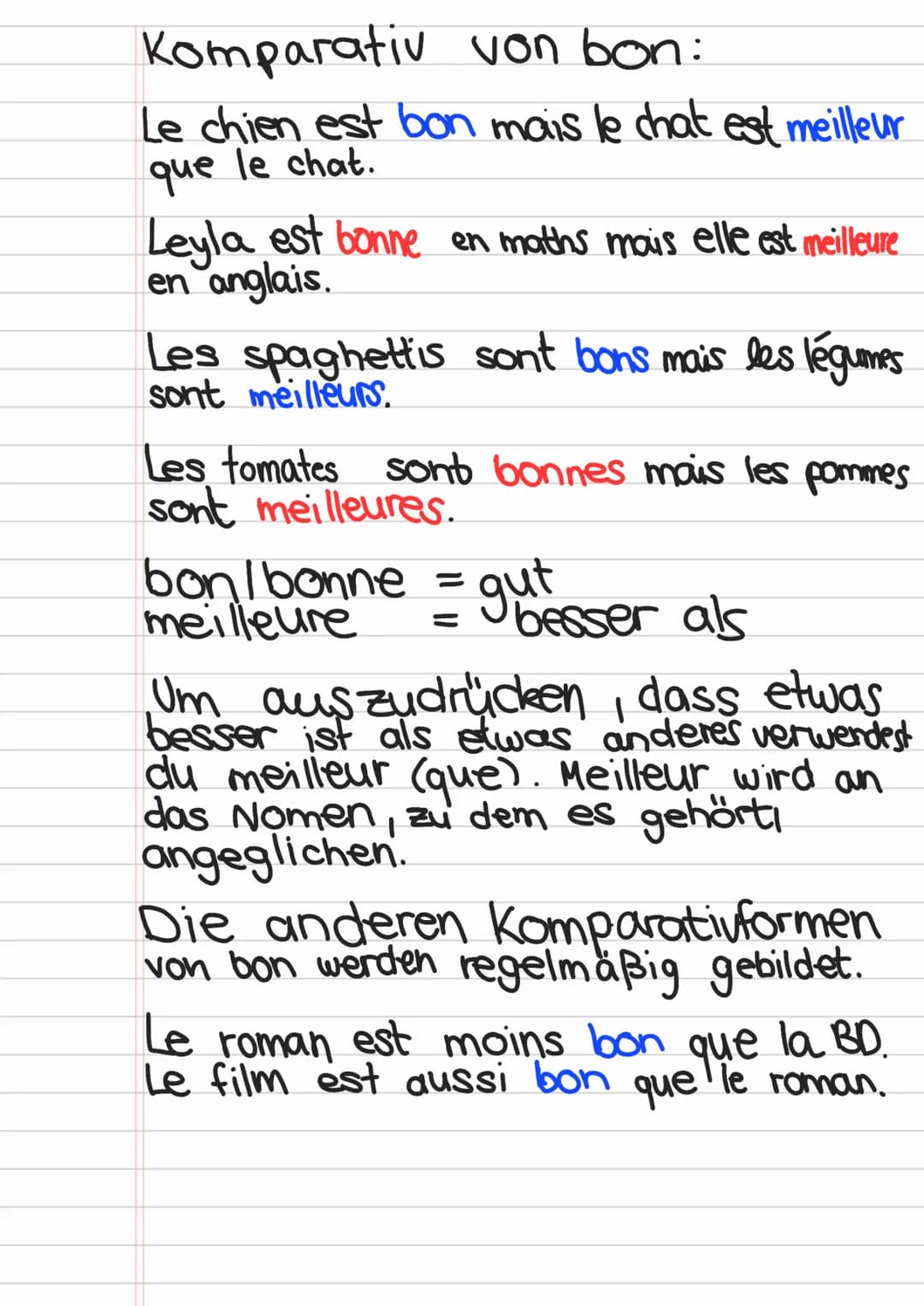 LE COMPARATIF
Adjektive kann man steigern.
Die erste Steigungsform
Komparativ, die zweite der Superlativ.
ist der
Lea est plus grande que
To
