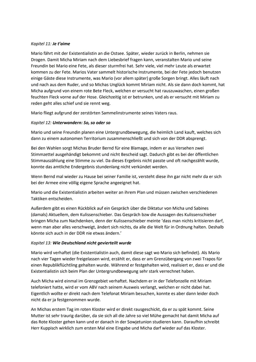 Hausaufgabe
Am kürzeren Ende der Sonnenallee - Thomas Brussig
Kapitel 1: Churchills kalter Stumpen
Im ersten Kapitel geht es um den jugendli