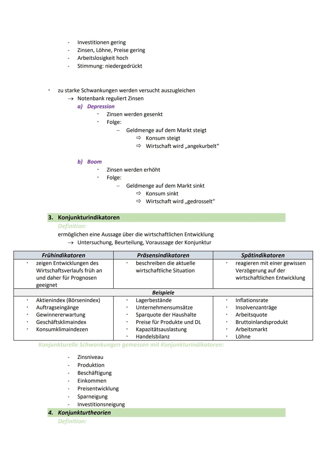 1. Definition - Konjunktur
Unter dem Begriff Konjunktur versteht man, Nachfrage- und Produktionsschwankungen ui
Veränderungen des Auslastung
