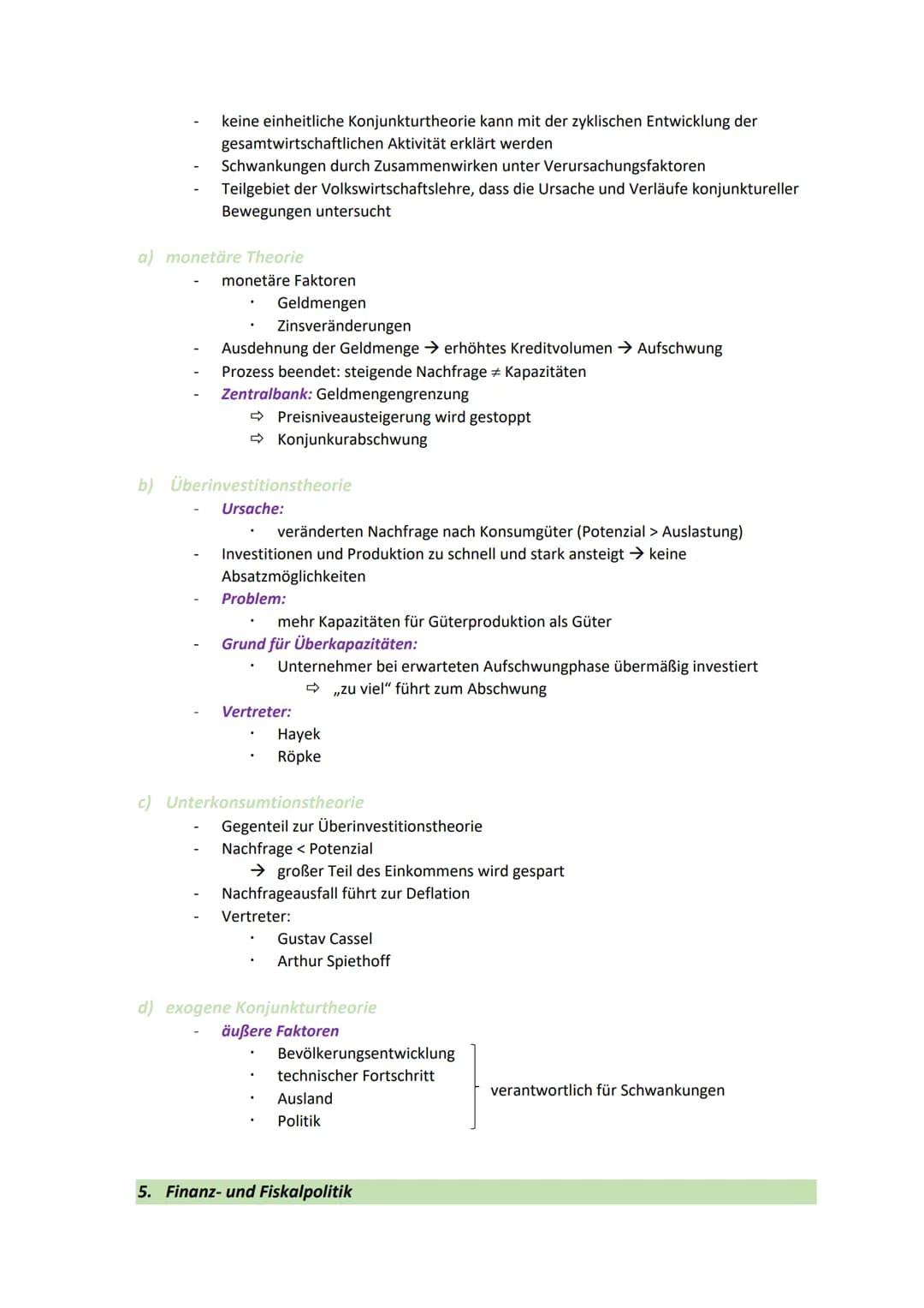 1. Definition - Konjunktur
Unter dem Begriff Konjunktur versteht man, Nachfrage- und Produktionsschwankungen ui
Veränderungen des Auslastung