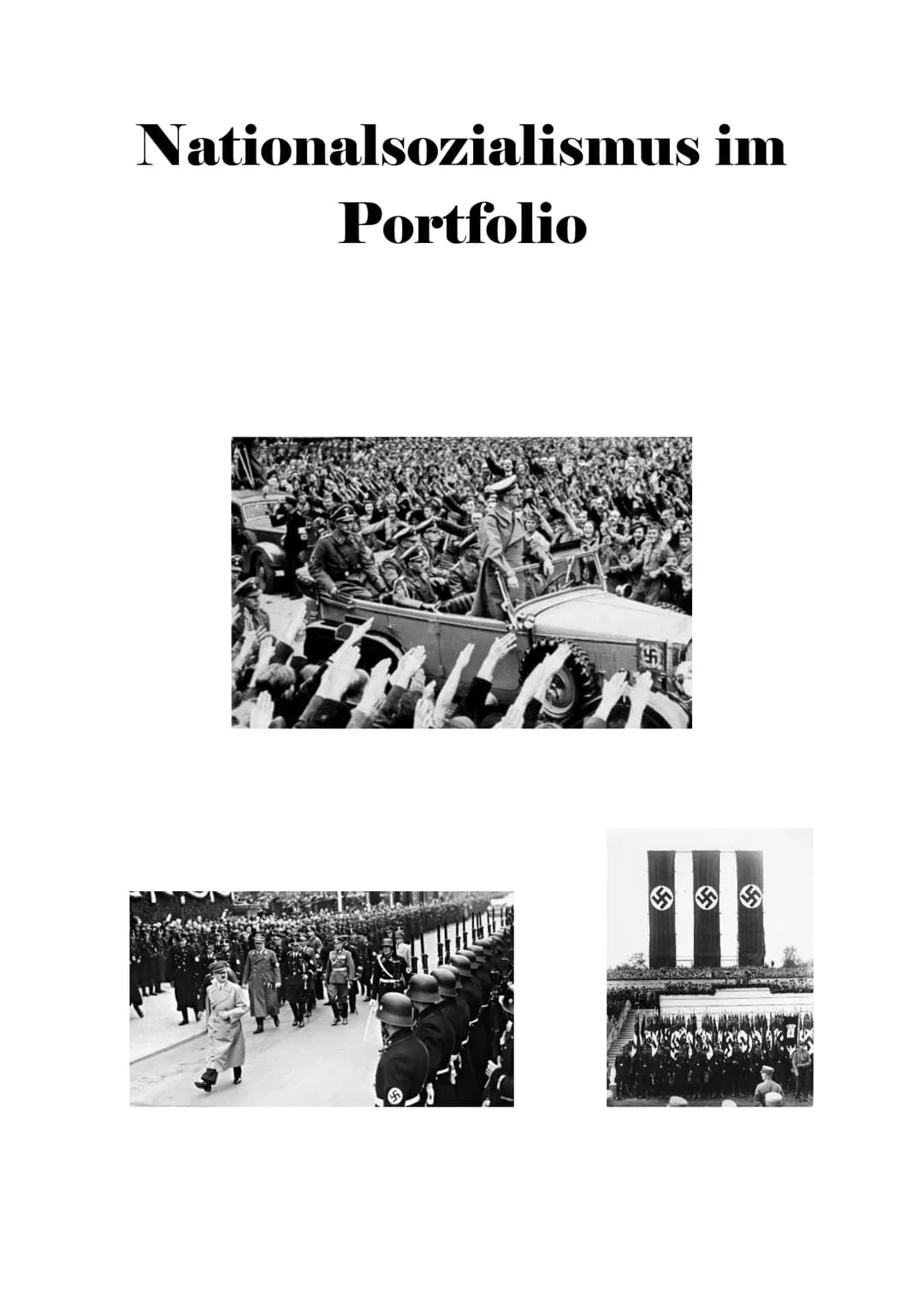 Nationalsozialismus im
Portfolio Inhaltsverzeichnis
Was weiß ich über den Nationalsozialismus?.
Station 1: Errichtung der Diktatur 1933/34.
