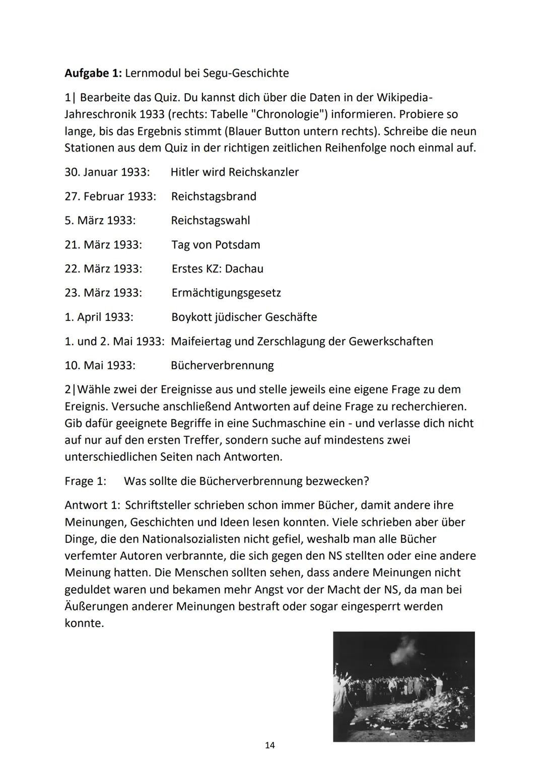 Nationalsozialismus im
Portfolio Inhaltsverzeichnis
Was weiß ich über den Nationalsozialismus?.
Station 1: Errichtung der Diktatur 1933/34.
