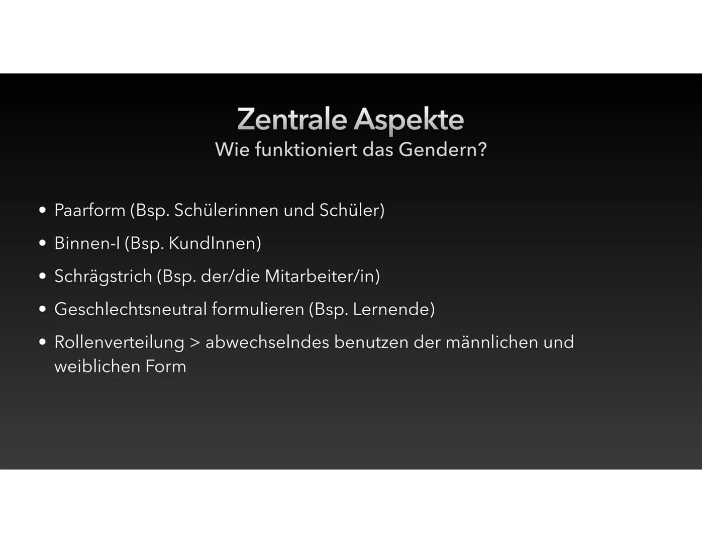 Gendersprache
Sprachinnovation oder Sprachverfall?
Emily, Maryam, Veronika und Mylene Inhaltsverzeichnis Inhaltsverzeichnis
• Definition
• B