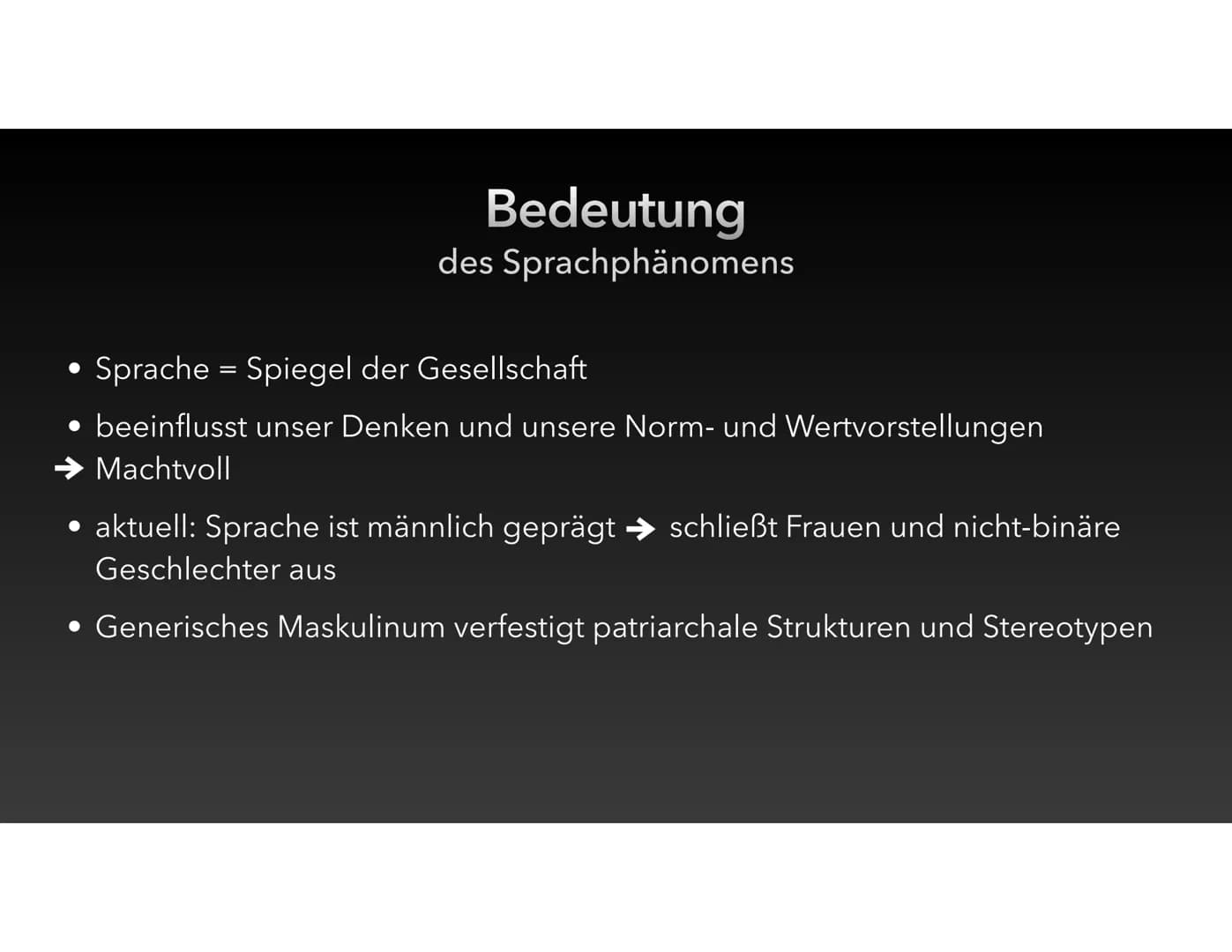 Gendersprache
Sprachinnovation oder Sprachverfall?
Emily, Maryam, Veronika und Mylene Inhaltsverzeichnis Inhaltsverzeichnis
• Definition
• B