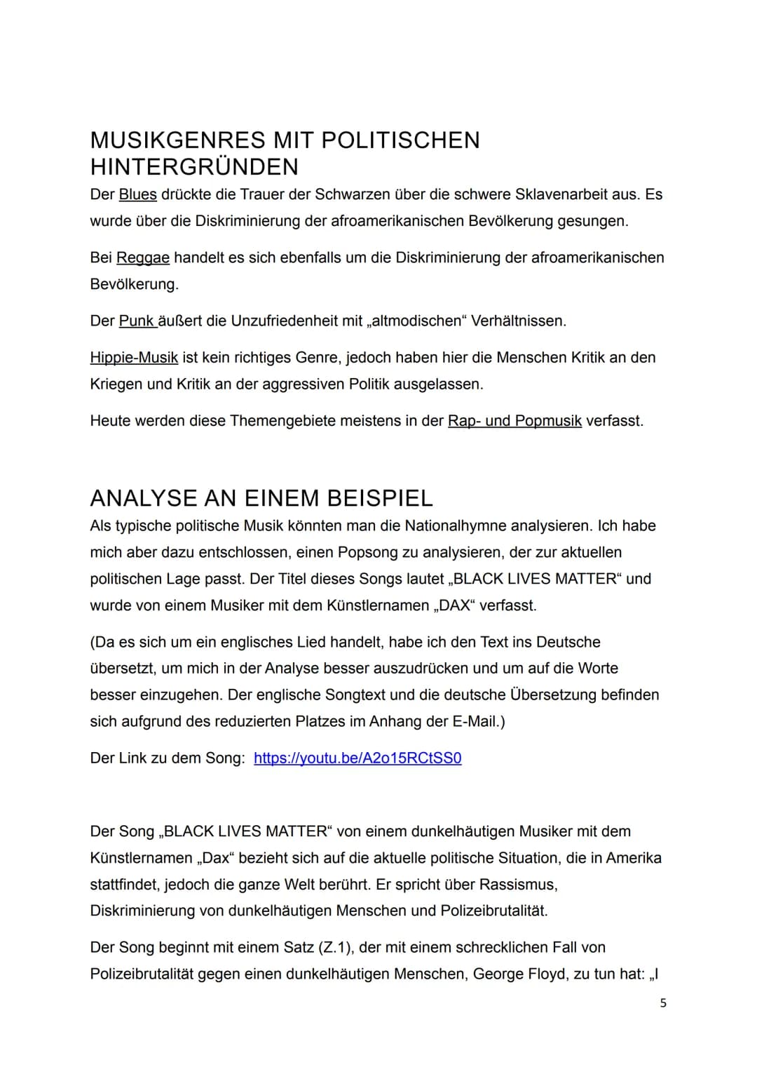 H
MODERNE MUSIK MIT POLITISCHEN
INHALTEN
Musik-GFS INHALTSVERZEICHNIS
Inhaltsverzeichnis.
Einleitung..
Definition
Funktion und Wirkung.
Wora