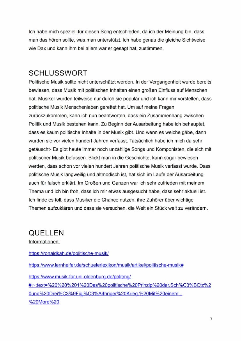 H
MODERNE MUSIK MIT POLITISCHEN
INHALTEN
Musik-GFS INHALTSVERZEICHNIS
Inhaltsverzeichnis.
Einleitung..
Definition
Funktion und Wirkung.
Wora
